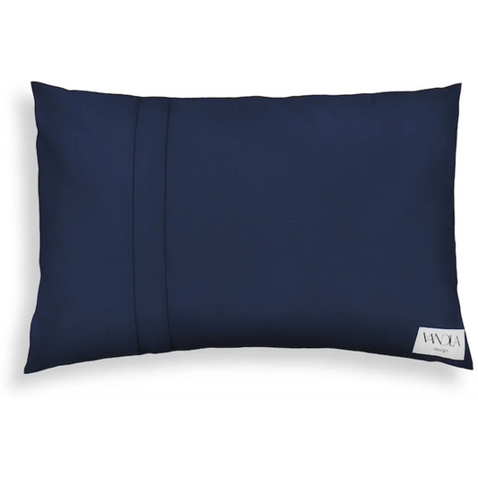 Modulare Kissenhülle rechteckig Farbkombinationen mit Marine in Marine+Marine Blau+Blau von Vandla design Größe 40x60 cm