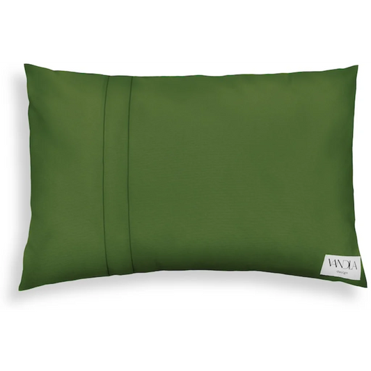 Modulare Kissenhülle rechteckig Farbkombinationen mit Waldgrün in Waldgrün+Waldgrün Grün+Grün von Vandla design Größe 40x60 cm