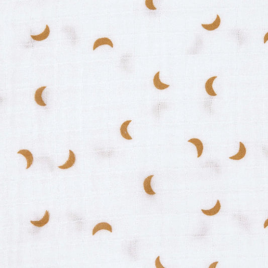 Mull Baby-Tuch Mond 3er-Pack in Hellgrau Grau Muster Mond von Lässig Größe 85x85 cm