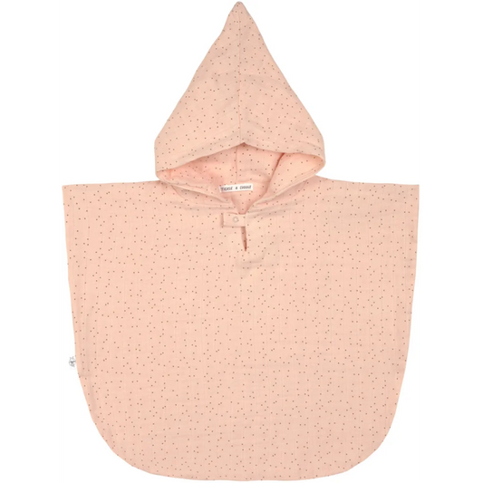 Musselin Baby-+Kinder-Badeponcho Punkte in Rosa Muster Punkte von Lässig Größe 12-36 Monate