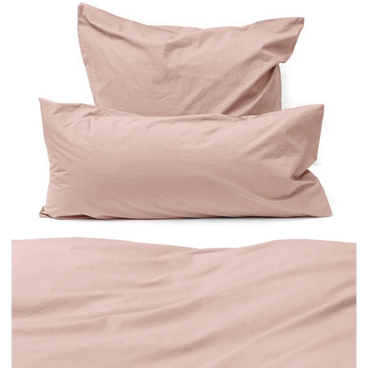 Perkal Bettwäsche Kissenbezug in Altrosa Rosa von erlich textil Größe 65x100 cm