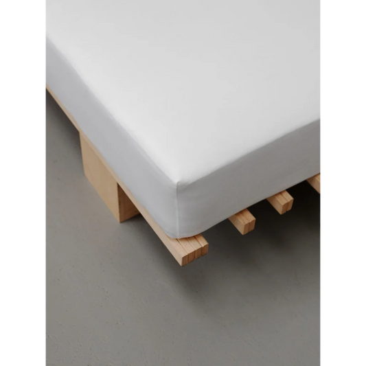 Single-Jersey Spannbettlaken für Matratzen in Übergröße in Weiß von erlich textil Größe 140x200 cm