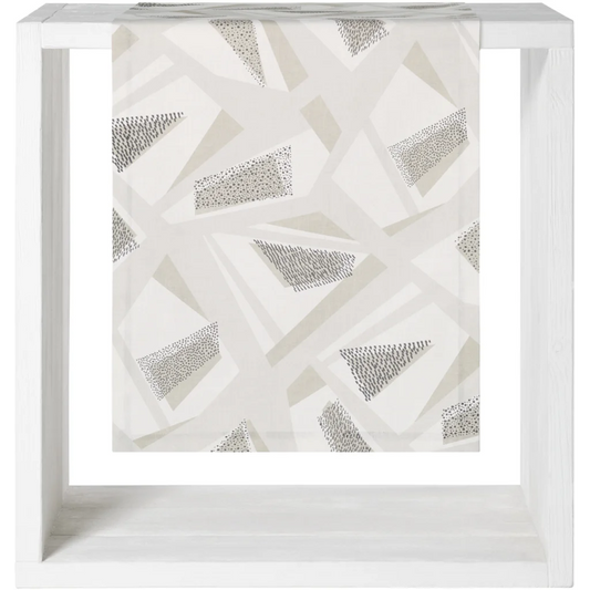 Tischdecke mit graphischem Muster in Weiß+Beige+Braun Muster Graphisch von Proflax Größe 110x110 cm