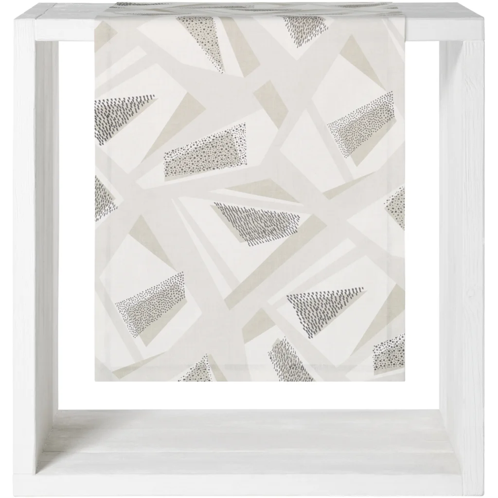 Tischdecke mit graphischem Muster in Weiß+Beige+Braun Muster Graphisch von Proflax Größe 130x170 cm