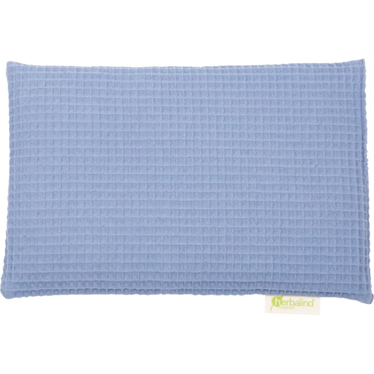Waffelpiqué Kirschkernkissen in Blau von herbalind Größe 30x20 cm