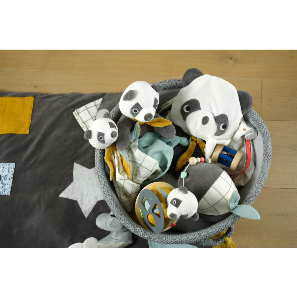 Bio Aufbewahrungsset 3-teilig in Grau von kikadu Größe 20x20 + 30x30 + 40x40 cm