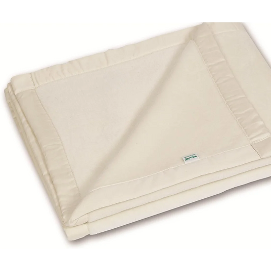 Bio Baby-+Kinder-Veloursdecke in Creme von mudis Größe 100x150 cm