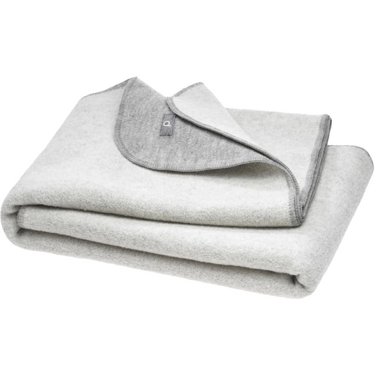 Bio Doubleface Baby-+Kinder-Decke in Hellgrau+Creme Grau+Creme von disana Größe 100x135 cm