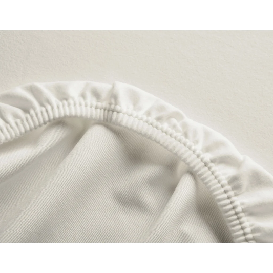 Bio Edel-Biber Kinder-Spannbettlaken in Creme von Cotonea Größe 60x120 cm