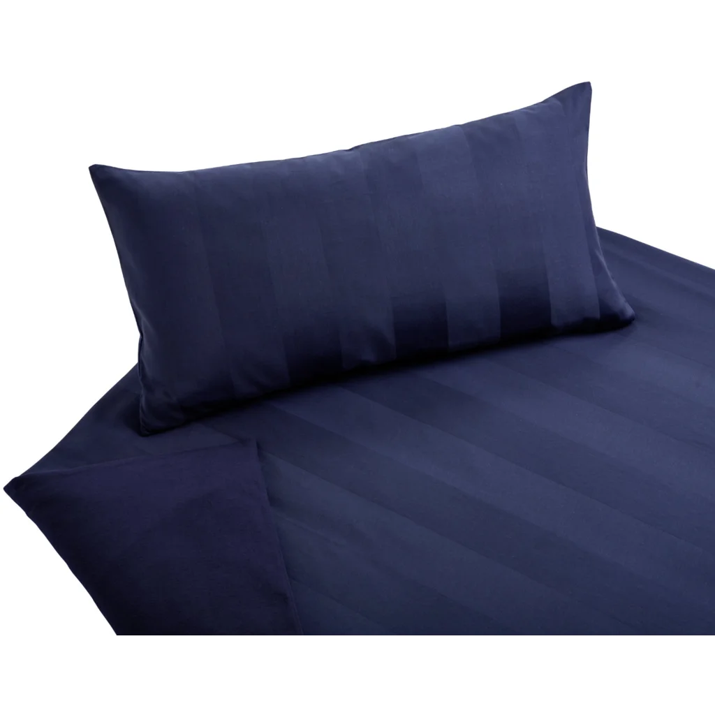 Bio Edel-Biber+Satin Wendebettwäsche Tandem Kissenbezug in Azurblau+Azurblau Blau von Cotonea Größe 80x80 cm