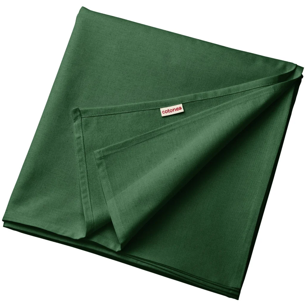 Bio Edel-Linon Bettlaken in Smaragd Grün von Cotonea Größe 229x254 cm