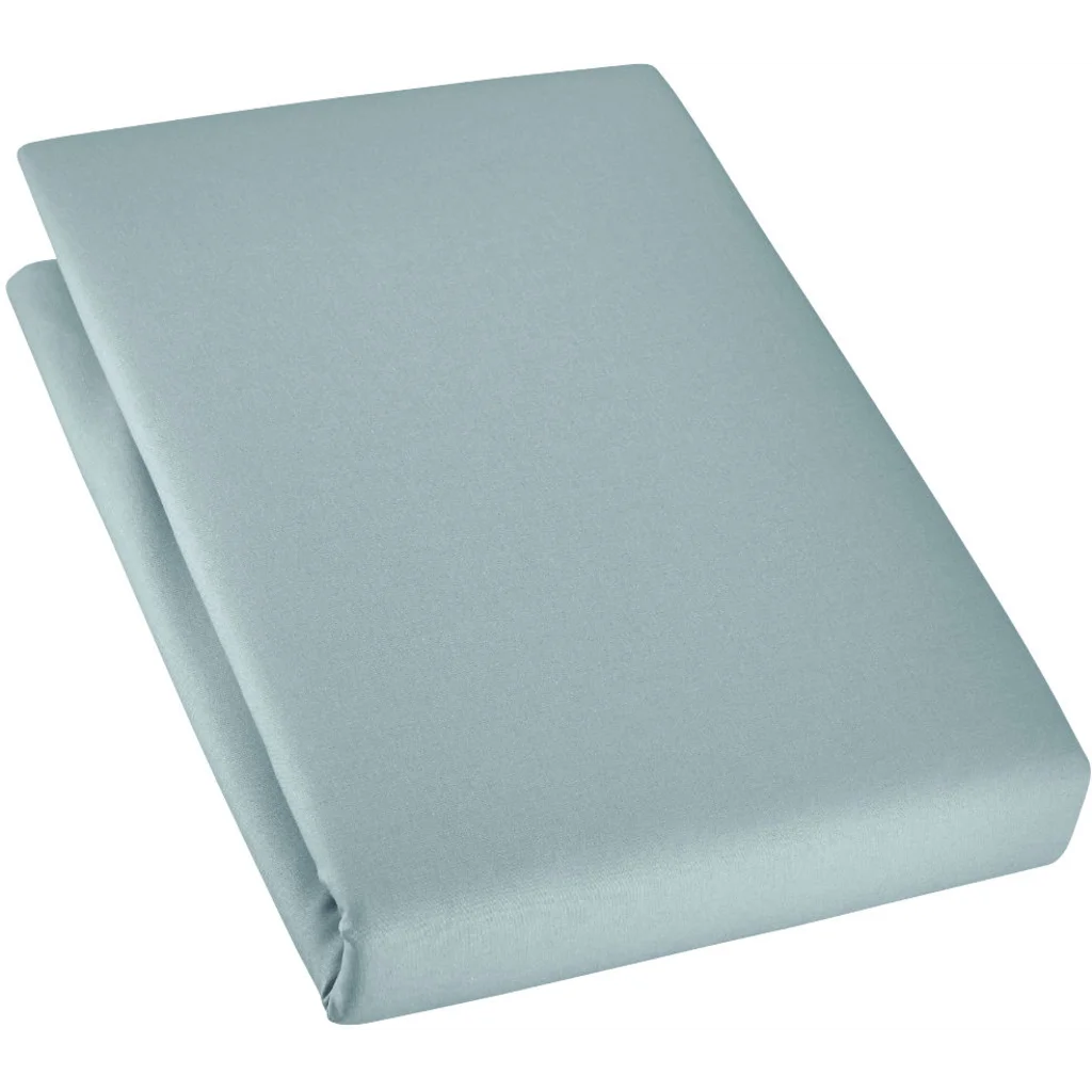 Bio Edel-Linon Spannbettlaken für Matratzen in Standardgröße - Doppelbett in Atlantik Blau von Cotonea Größe 200x200 cm