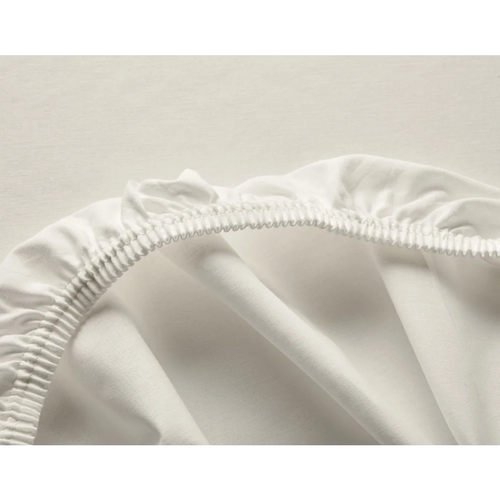 Bio Edel-Linon Spannbettlaken für Matratzen in Standardgröße - Doppelbett in Creme von Cotonea Größe 180x200 cm