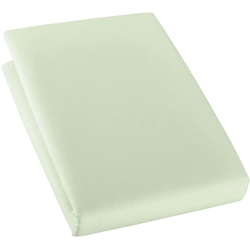 Bio Edel-Linon Spannbettlaken für Matratzen in Standardgröße - Doppelbett in Salbei Grün von Cotonea Größe 200x200 cm