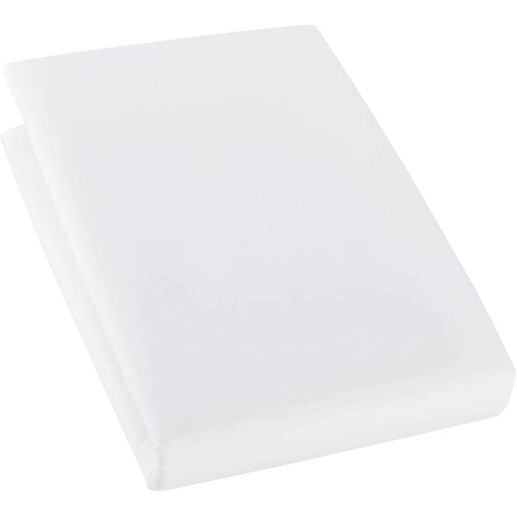 Bio Edel-Linon Spannbettlaken für Matratzen in Standardgröße - Einzelbett in Weiß von Cotonea Größe 100x200 cm