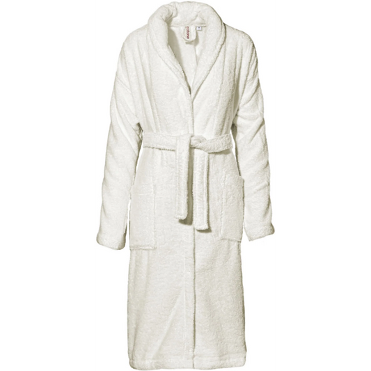 Bio Frottier Bademantel in Weiß von Cotonea Größe M