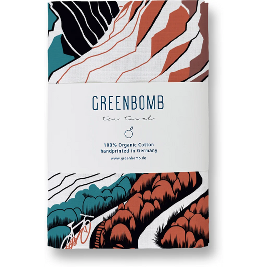 Bio Geschirrtuch Berge in Muster Berge von Greenbomb Größe 50x70 cm