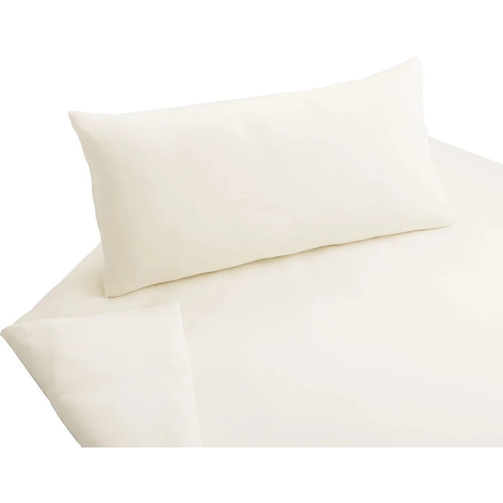 Bio Jersey Bettwäsche Kissenbezug in Creme von Cotonea Größe 80x80 cm