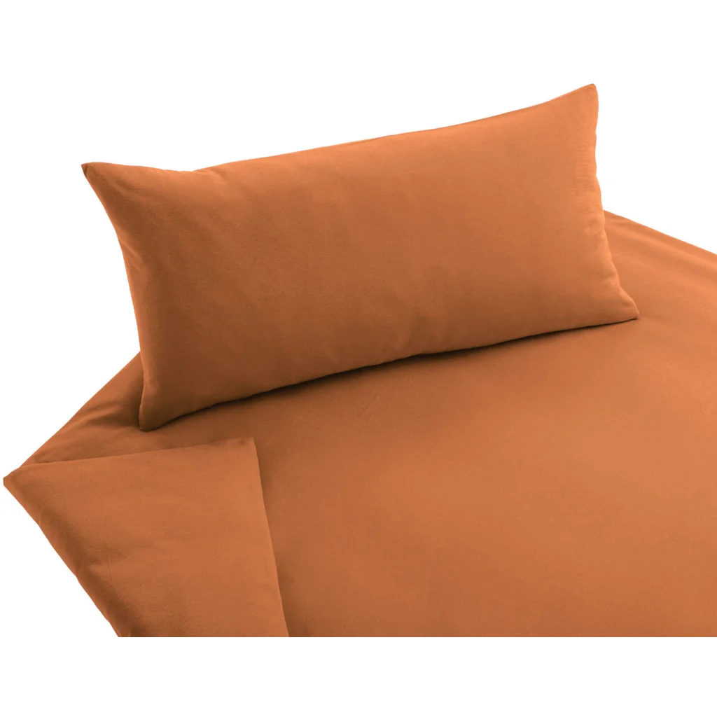 Bio Jersey Bettwäsche Kissenbezug in Orange von Cotonea Größe 40x80 cm