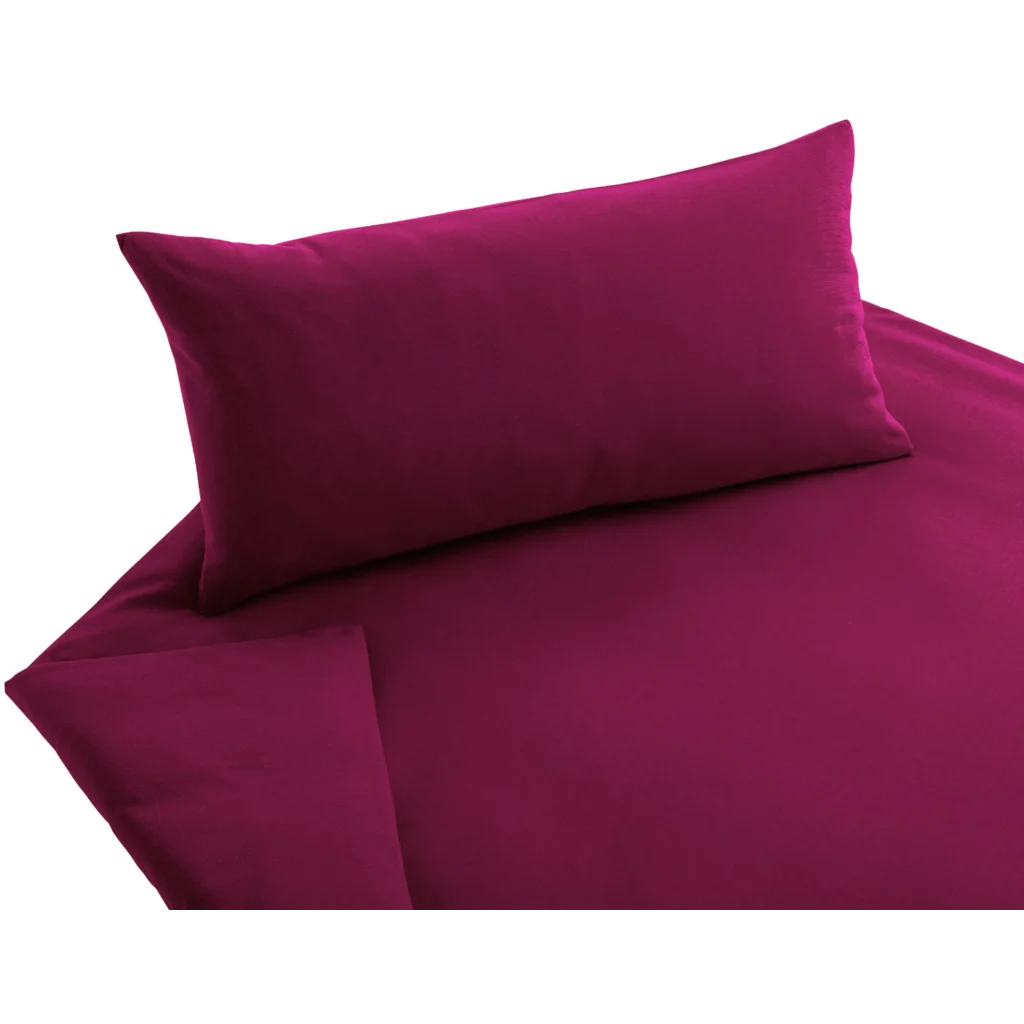 Bio Jersey Bettwäsche Kissenbezug in Sangria Rot von Cotonea Größe 80x80 cm