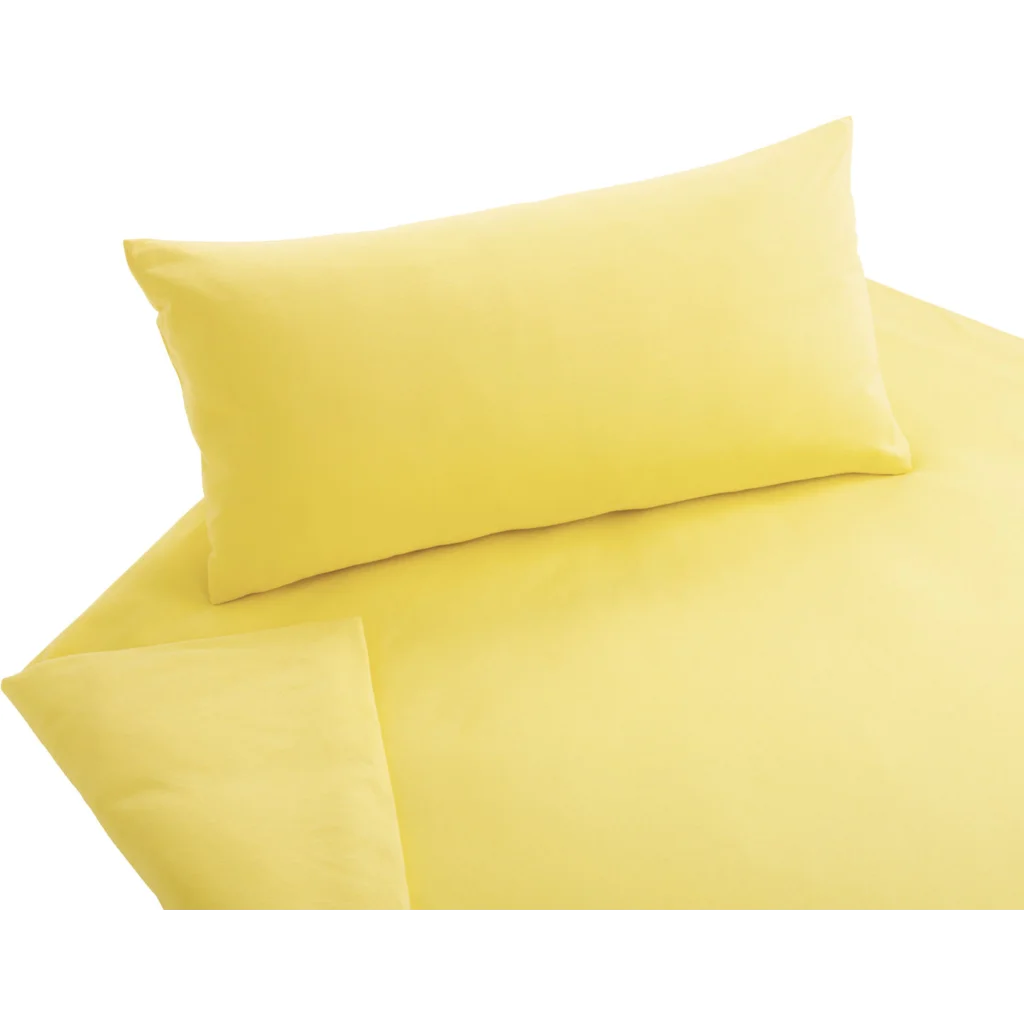 Bio Jersey Bettwäsche Kissenbezug in Sonnengelb Gelb von Cotonea Größe 80x80 cm