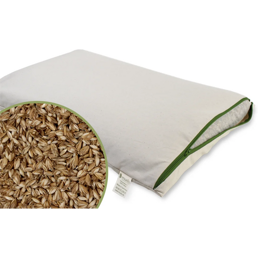 Bio Kissen mit Füllung Dinkelspelzen in Creme von mudis Größe 25x50 cm