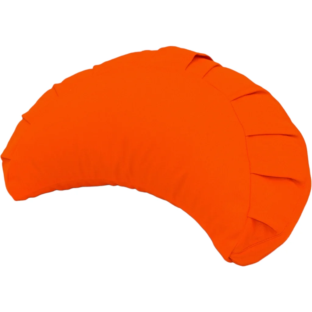 Bio Meditationskissen+Yogakissen Halbmond in Orange von BAGHI Größe 43x23 cm Höhe 18 cm