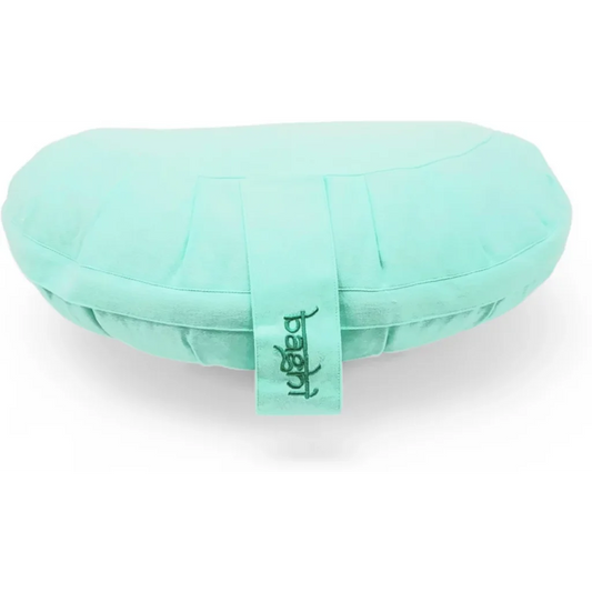 Bio Meditationskissen+Yogakissen Halbmond in Pistazie Grün von BAGHI Größe 43x23 cm Höhe 18 cm