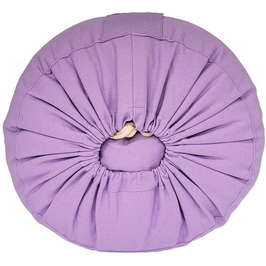 Bio Meditationskissen+Yogakissen rund in Lavendel Lila von BAGHI Größe Ø 30 cm Höhe 15 cm