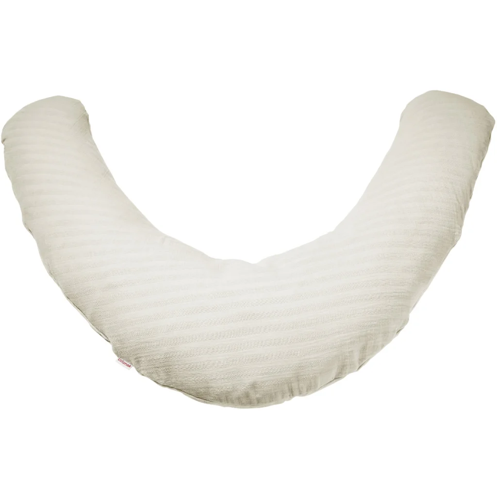 Bio Musselin Baby-Stillkissen in Creme von Cotonea Größe 36x180 cm