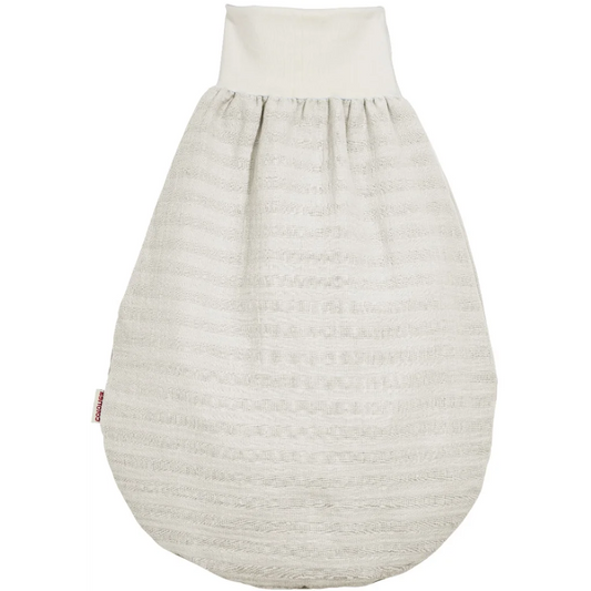 Bio Musselin Baby-Strampelsack mit Jerseyfutter in Creme von Cotonea Größe 35x50 cm