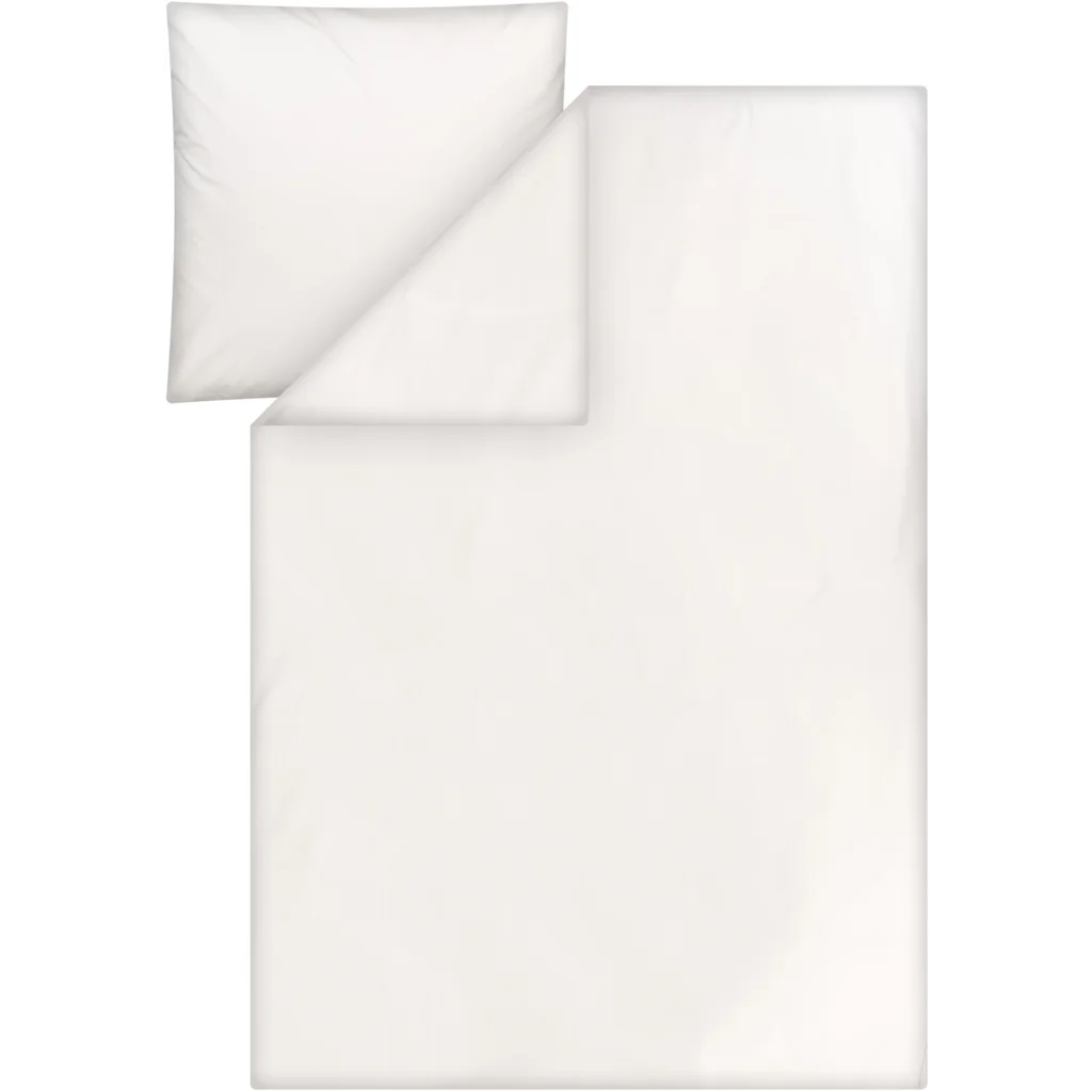 Bio Perkal Bettwäsche Garnitur in Weiß von MELA home Größe 135x200 + 80x80 cm
