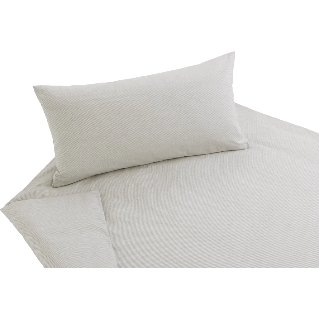 Bio Popeline Bettwäsche Marina Kissenbezug in Beige Muster Marina von Cotonea Größe 80x80 cm