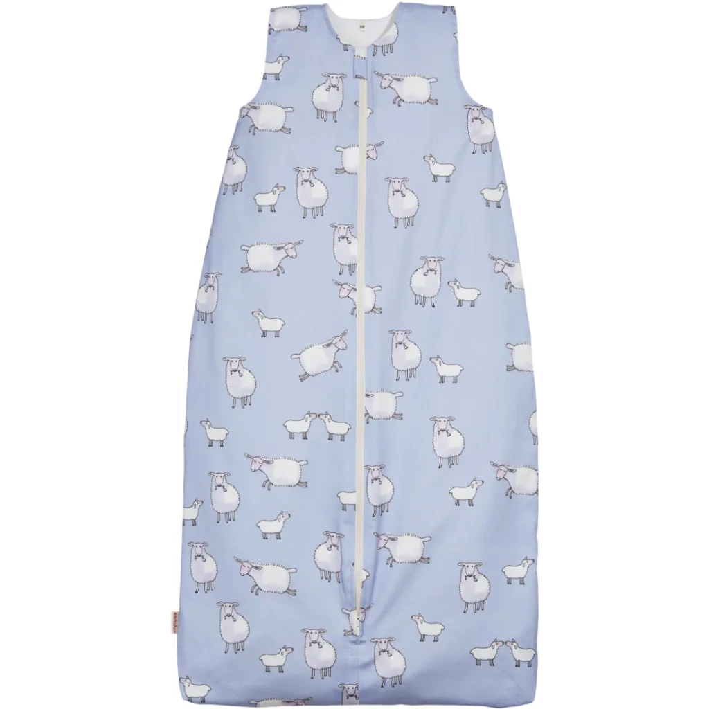 schlafsack ca Bio Satin Baby-Schlafsack Schäfchen mit Flanellfutter – LAMA Living