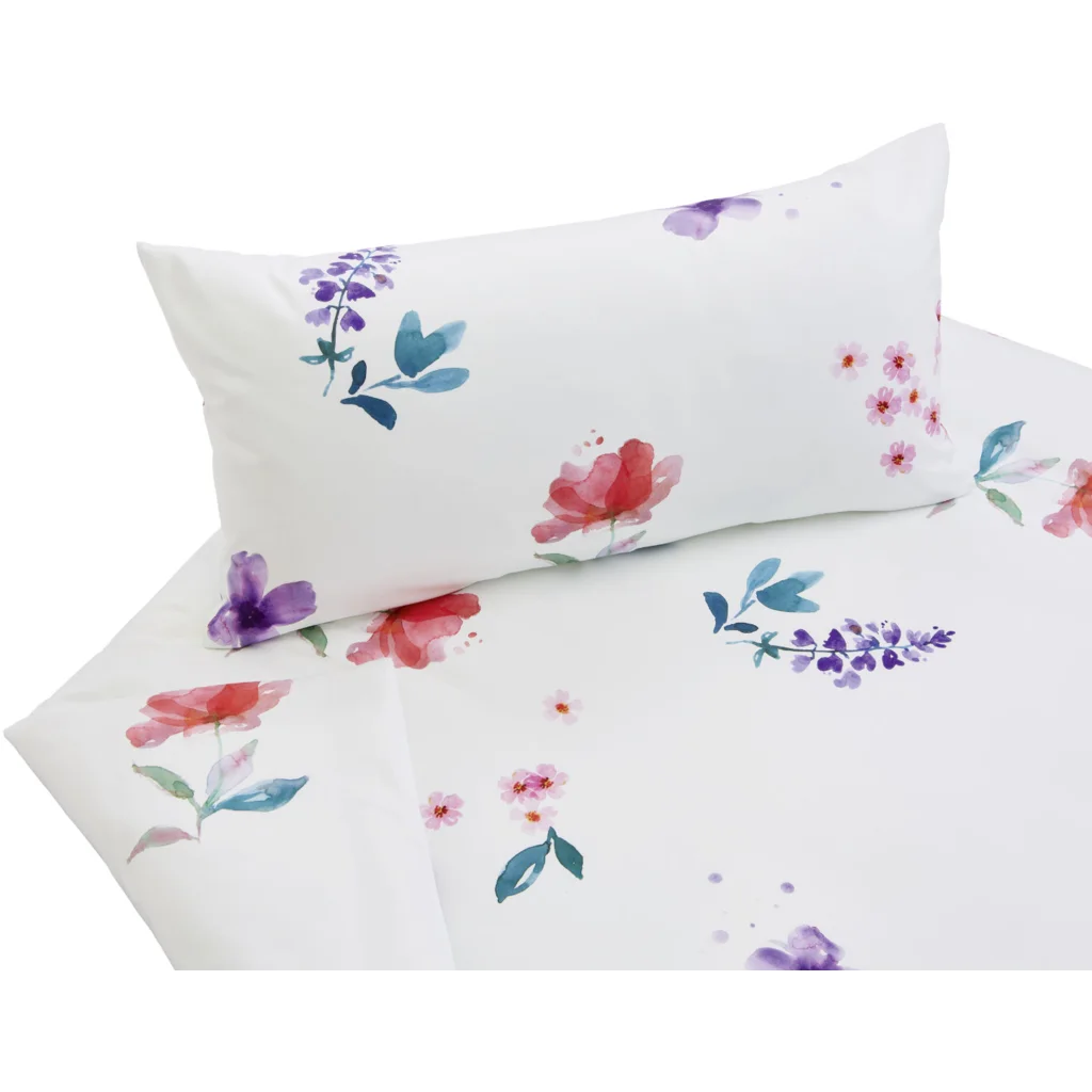 Bio Satin Bettwäsche Blumenwiese Garnitur – LAMA Living