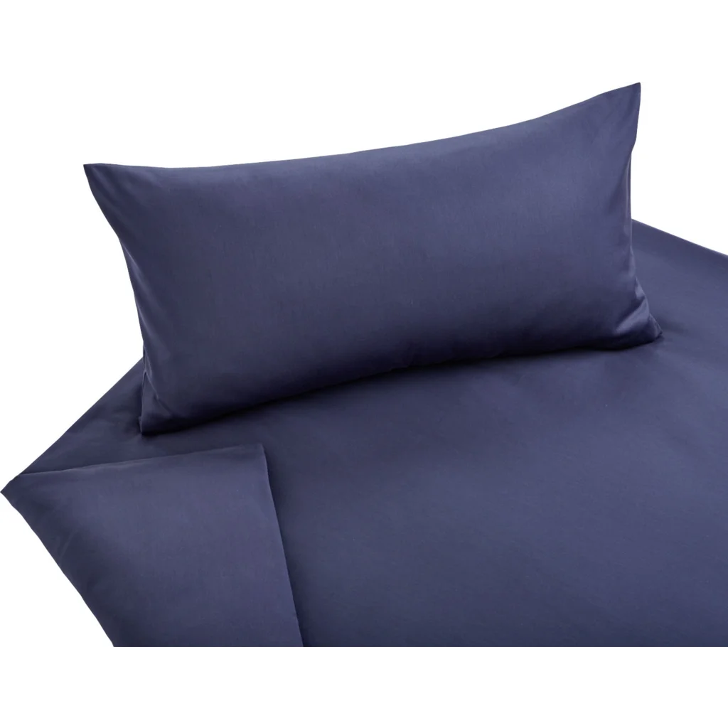 Bio Satin Bettwäsche Classic Kissenbezug in Azurblau Blau von Cotonea Größe 80x80 cm