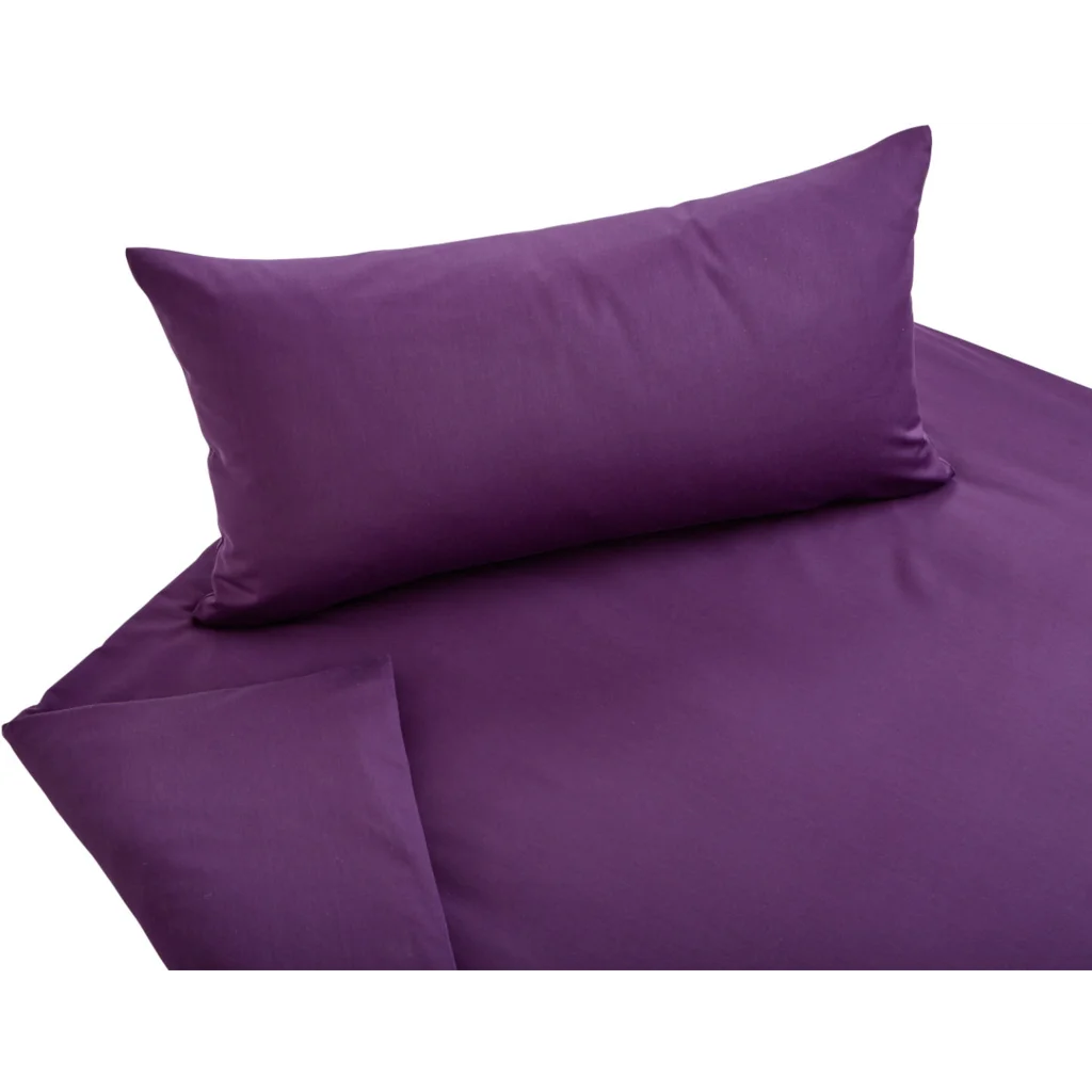 Bio Satin Bettwäsche Classic Kissenbezug in Beere von Cotonea Größe 80x80 cm