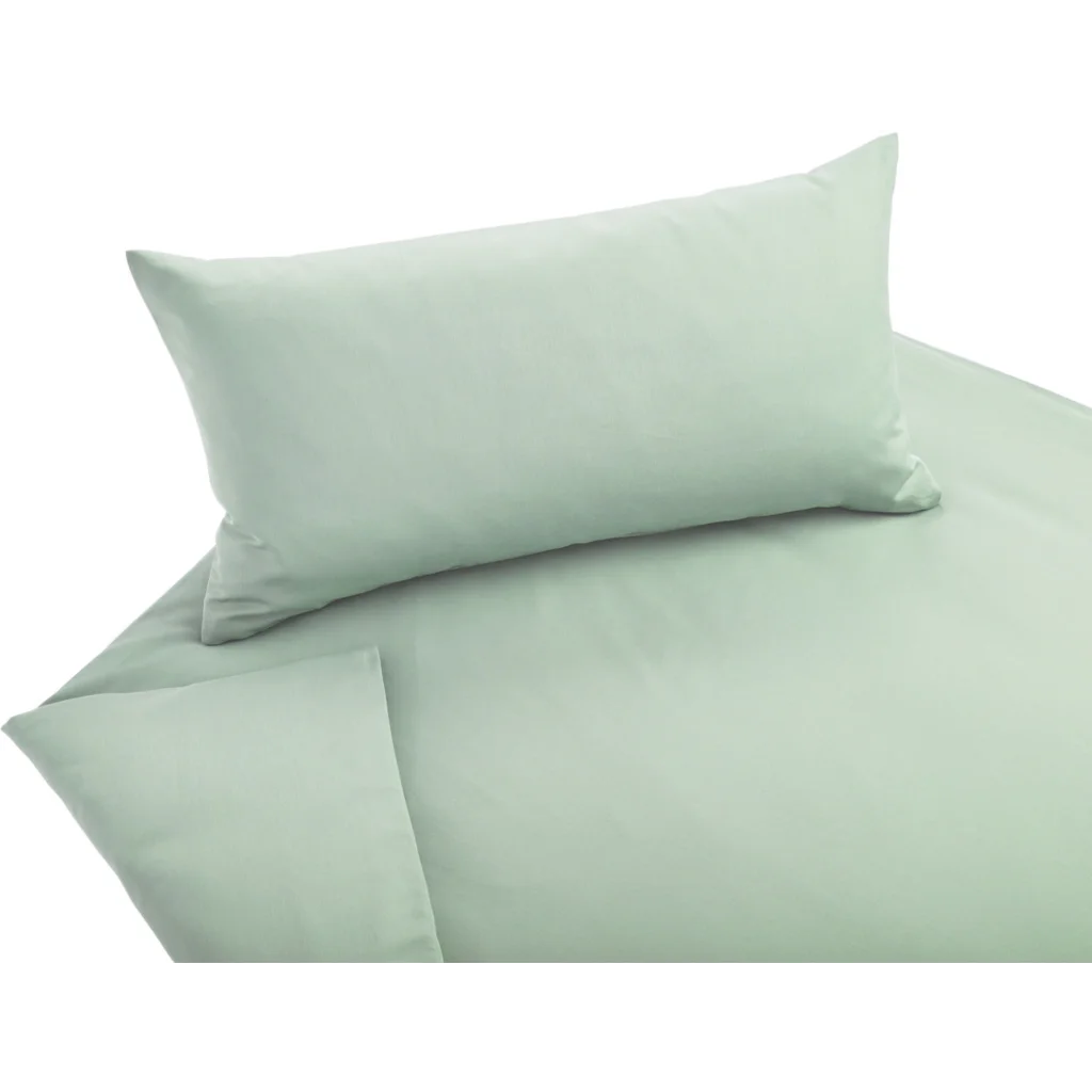 Bio Satin Bettwäsche Classic Kissenbezug in Celadon Grün von Cotonea Größe 40x80 cm