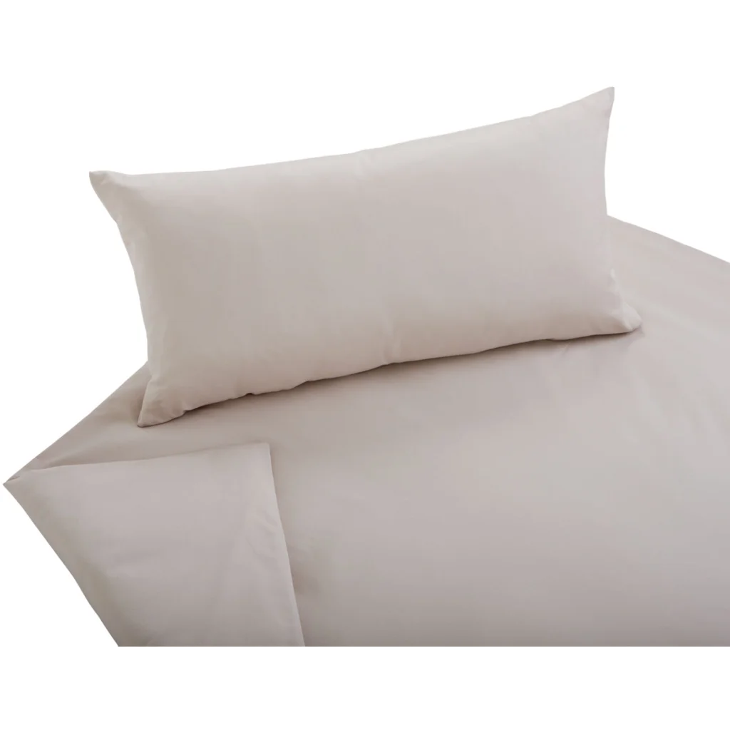Bio Satin Bettwäsche Classic Kissenbezug in Kaschmir Beige von Cotonea Größe 80x80 cm