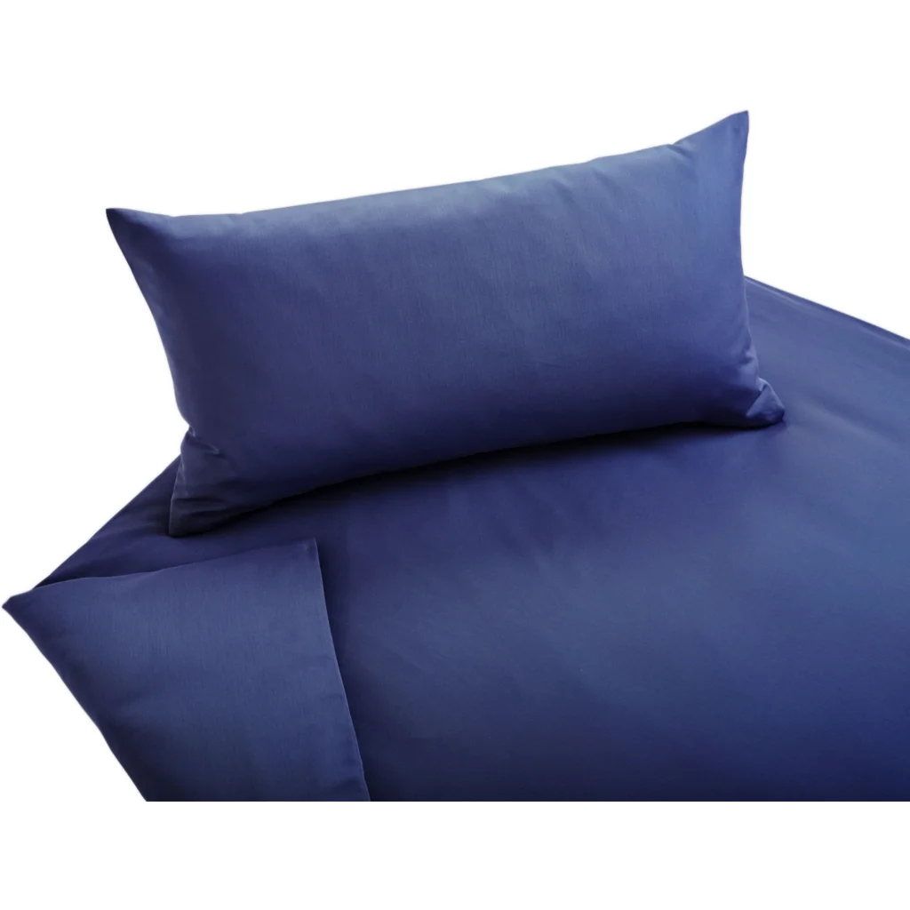 Bio Satin Bettwäsche Classic Kissenbezug in Kobalt Blau von Cotonea Größe 80x80 cm