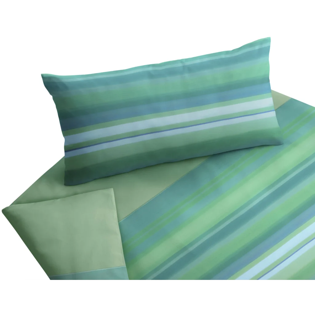Bio Satin Bettwäsche Meran Grün Kissenbezug in Grün Muster Meran von Cotonea Größe 40x80 cm