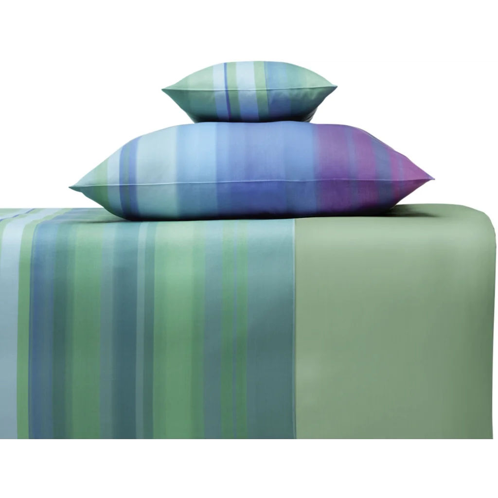 Bio Satin Bettwäsche Meran Grün Kissenbezug in Grün Muster Meran von Cotonea Größe 40x80 cm
