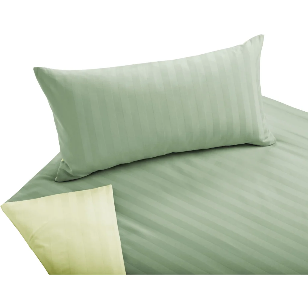Bio Satin Wendebettwäsche Linea Kissenbezug in Kiwi+Limette Grün von Cotonea Größe 80x80 cm
