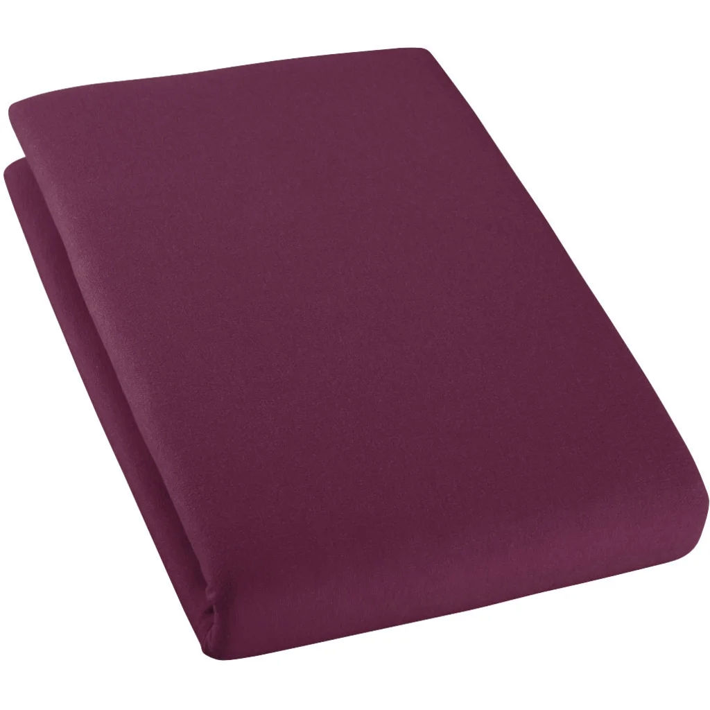 Bio Single-Jersey Spannbettlaken für Matratzen in Übergröße und Überlänge in Helle Beere Beere von Cotonea Größe 140-160 x 220 cm