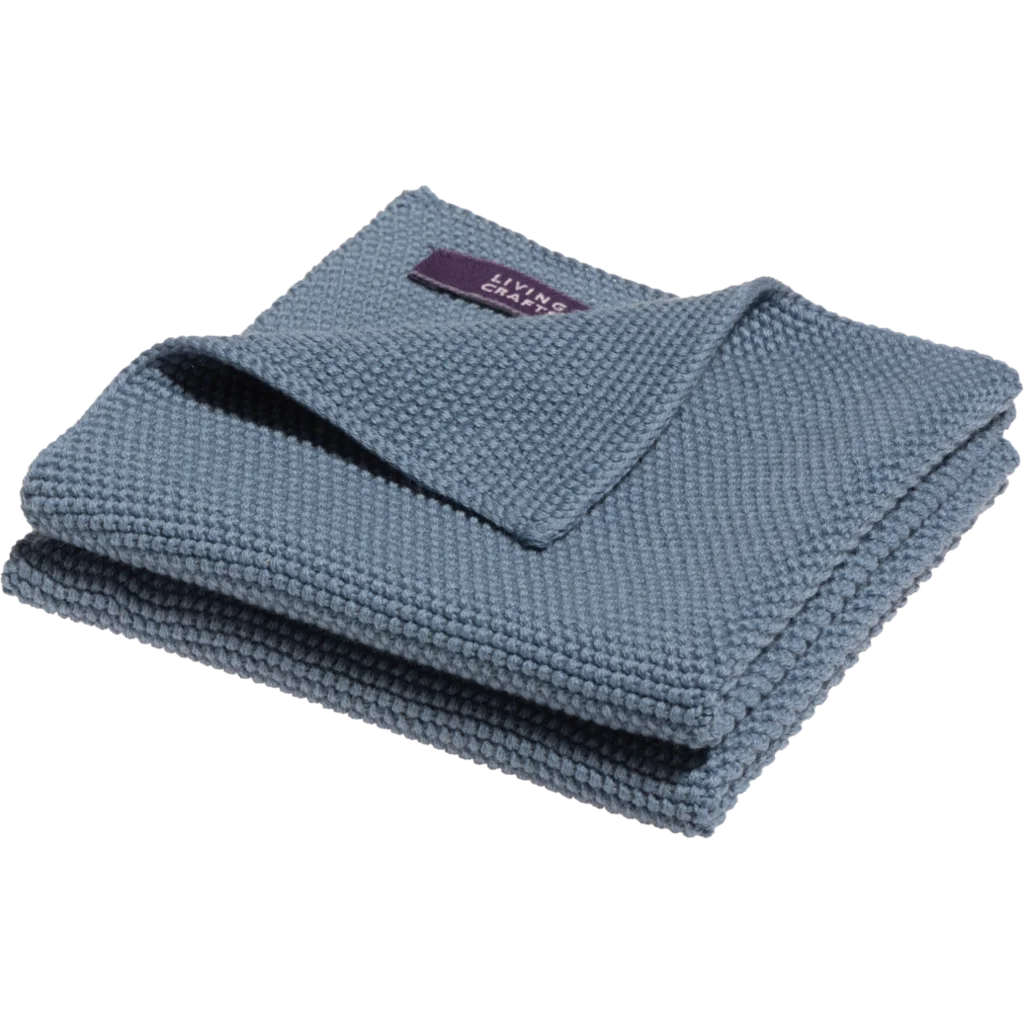 Bio Spüllappen 2er-Pack in Blau von Living Crafts Größe 28x28 cm