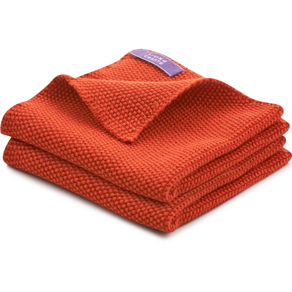 Bio Spüllappen 2er-Pack in Rot von Living Crafts Größe 28x28 cm