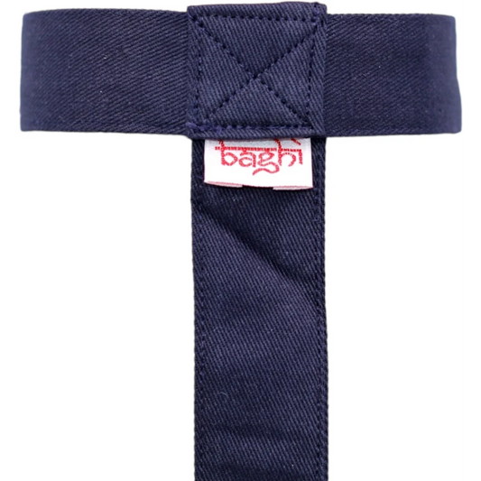Bio Yogamatten Tragegurt in Dunkelblau Blau von BAGHI Größe 96x3 cm