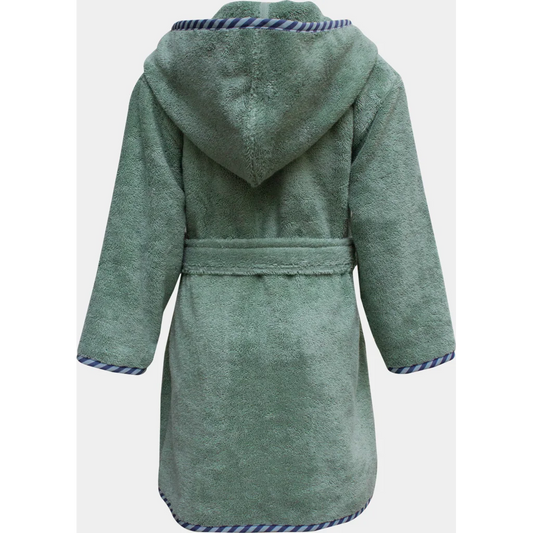 Frottier Kinder-Bademantel Rakete in Grün Muster Rakete von KATHA covers Größe 98+104