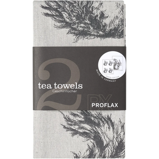 Geschirrtuch Eichhörnchen 2er-Pack in Grau Muster Eichhörnchen von Proflax Größe 50x70 cm