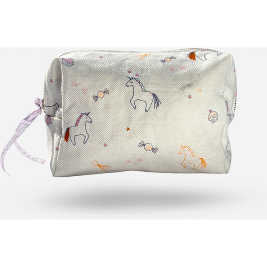 Kosmetiktasche Einhorn in Muster Einhorn von KATHA covers Größe 20 x 13+5 x 8+5 cm